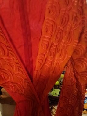 For Love and Lemons Orange Red Mini Dress